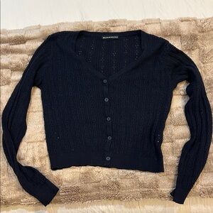 Brandy Melville Navy Button-Up Cardigan